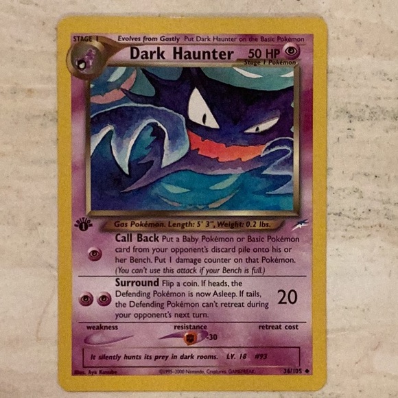Pokemon Other - Dark Haunter 1st Edition 36/105 Neo Destiny 2000 Pokemon Card Non Holo #36 TCG